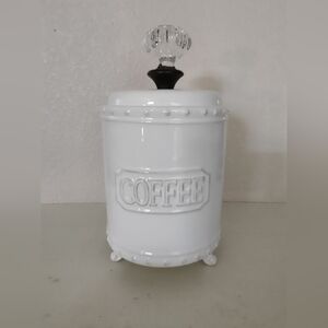 Mud Pie Footed Coffee Canister Container